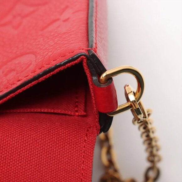 Louis Vuitton monogram empreinte Pochette Félicie M63700 SP1168 Red - Picture 13 of 14